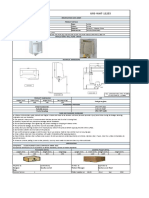 Wall Hung Urinal Specification Sheet