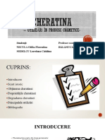 Cheratina-Ut in Produse Cosmetice, NECULA & NEDELCU