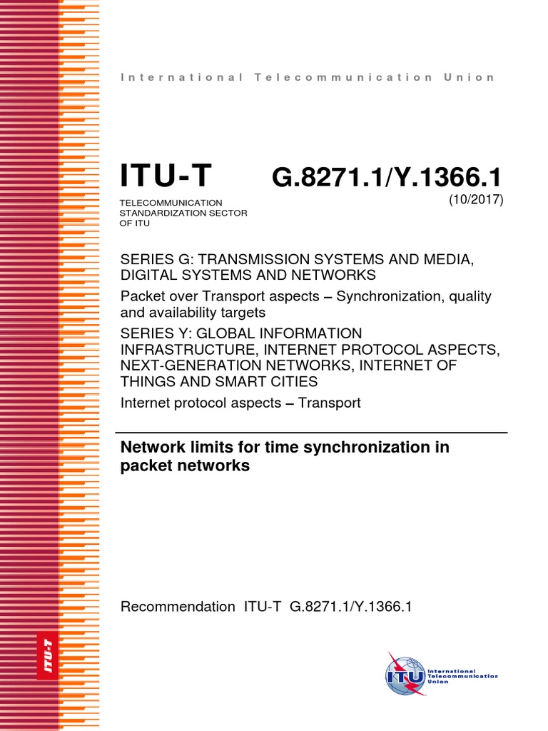 T Rec G.8271.1 201710 I!!pdf e | PDF | Data Transmission | Digital ...