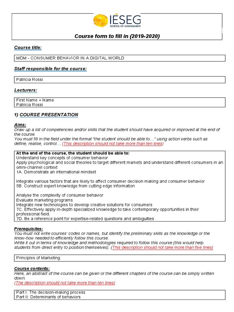 Digital Consumer Behavior Course | PDF | Consumer Behaviour | Websites