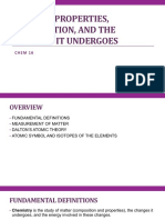 1a Matter Properties, Composition, and The Changes It Undergoes PDF