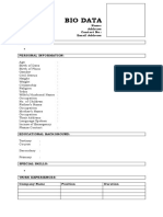 Bio Data Blank