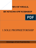 Forms of Small Business Ownership