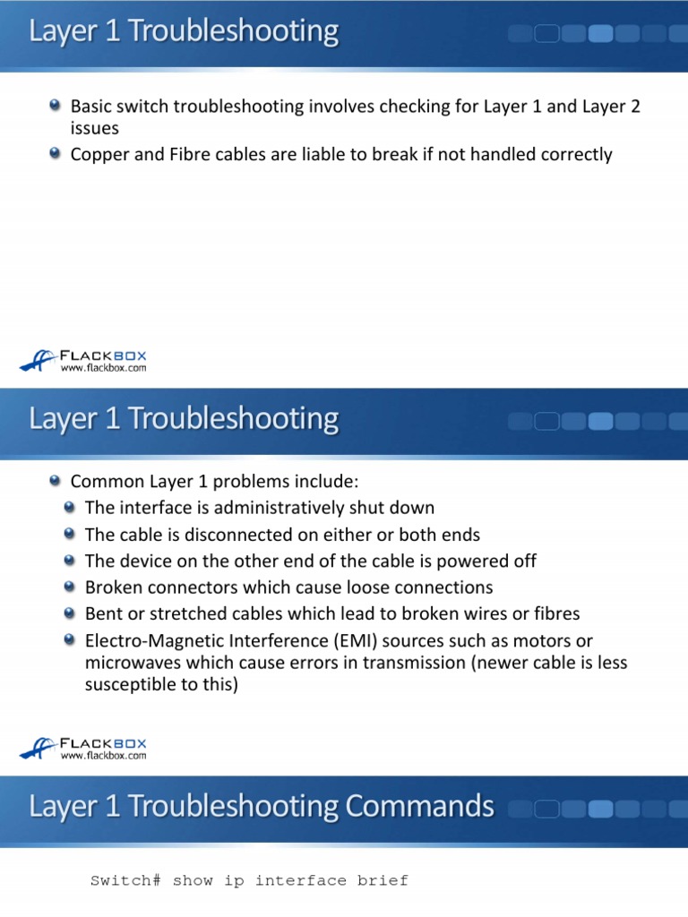6.1 14-06 Basic Layer 1 and Layer 2 Troubleshooting PDF | PDF ...
