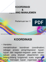 Koordinasi Dan Rentang Manajemen