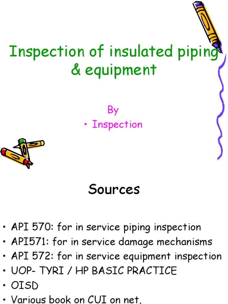 Inspection of Insulated Piping & Equipment Guidelines | PDF | Pipe ...