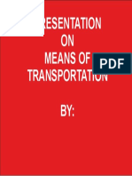 Mean of Transport PDF