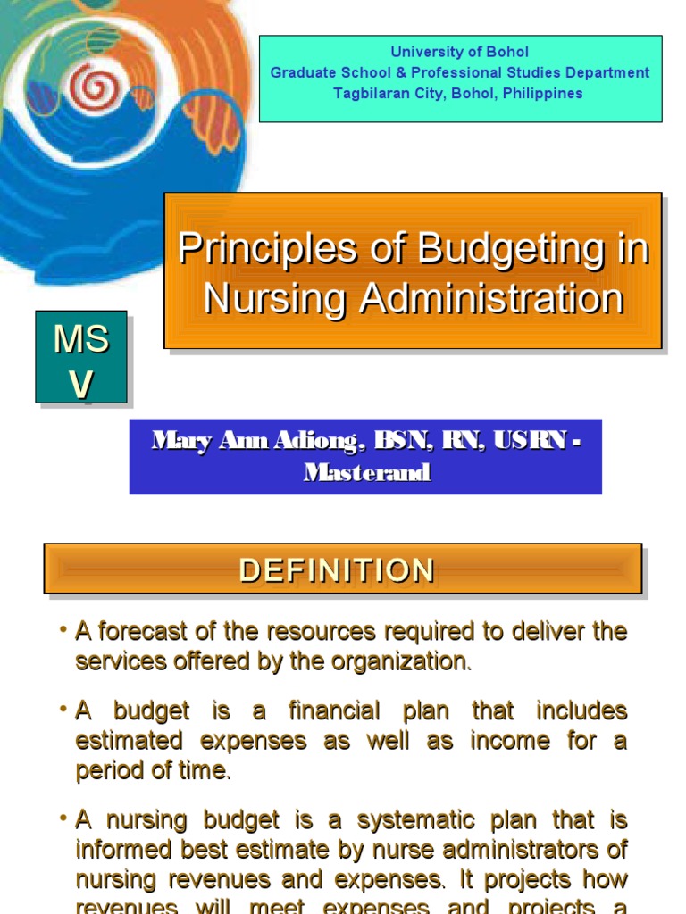 Principlesofbudgetinginnursingadmin 140215014709 Phpapp02 | PDF ...