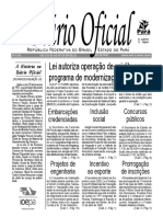 Diário Oficial do Pará relata projetos e concursos públicos