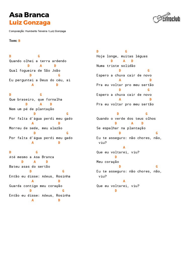 Cifra Club Luiz Gonzaga Asa Branca PDF PDF