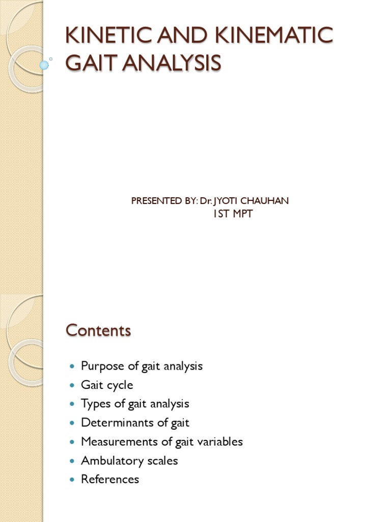 Kinetic and Kinematic Gait Analysis | PDF | Anatomical Terms Of Motion ...