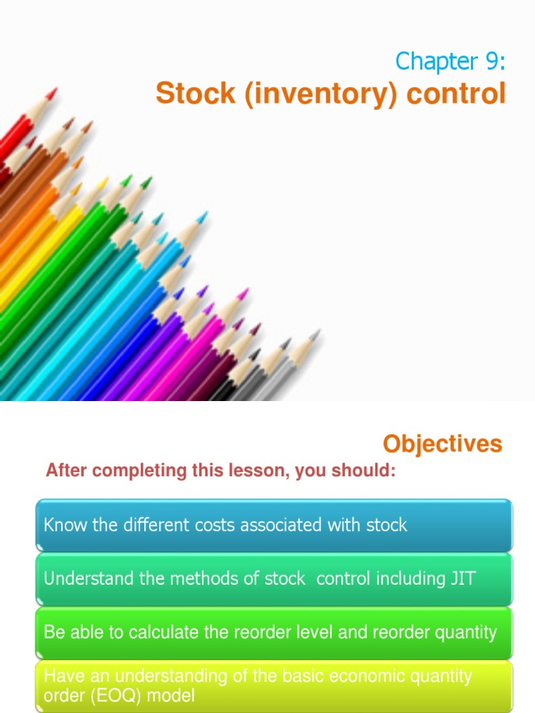Chapter 9 Stock Control PDF Inventory Business Process