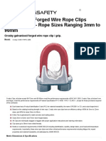 Crosby G450 Forged Wire Rope Clips Bulldog Clips - Rope Sizes Ranging 3mm To 90mm - LiftingSafety