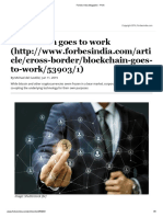 Blockchain goes to work