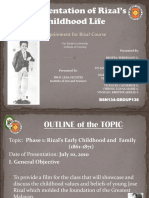 A Presentation of Rizal S Childhood Life