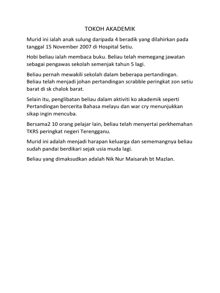 Biodata Tokoh Kurikulum Pdf