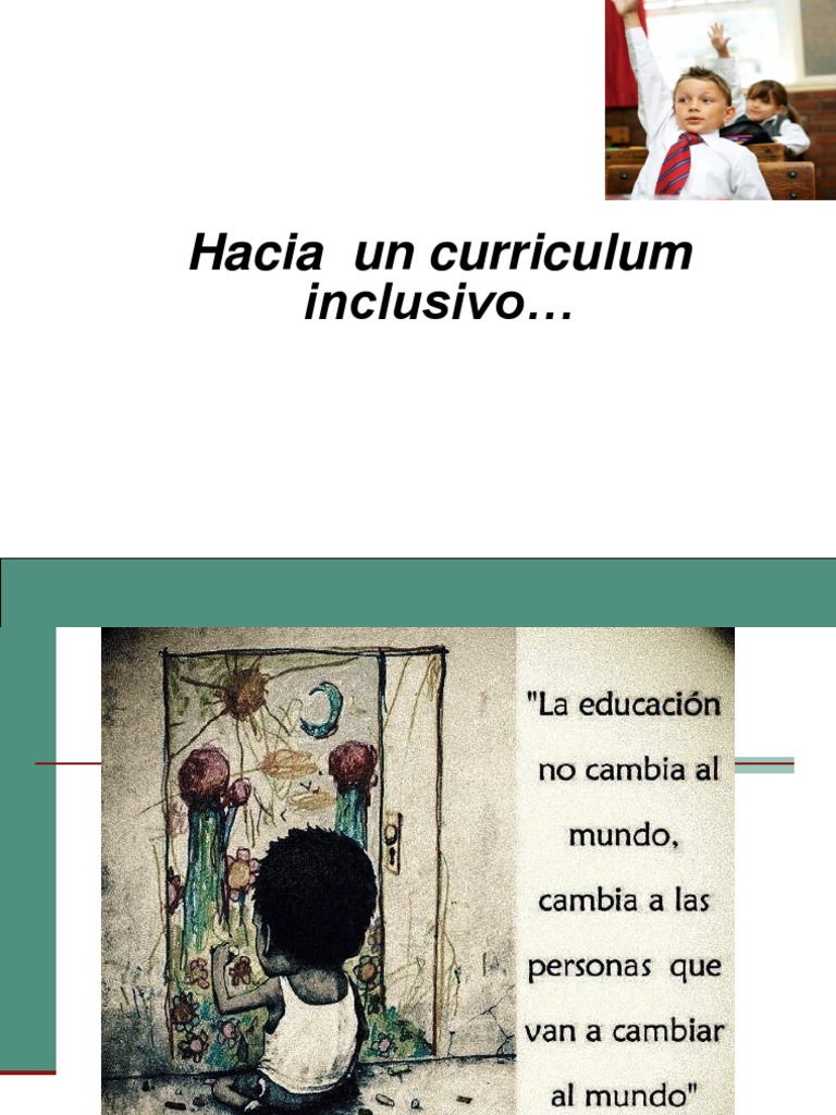 Clase 1 Currículum Inclusivo | PDF | Plan de estudios | Aprendizaje