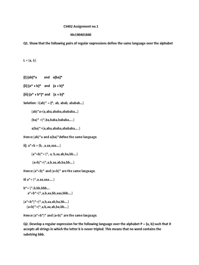 Fall 2019 - CS402 - 1 - MC190401840 | PDF