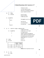 Chemical Reactions SAT Answers 5-7