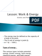 Kinetic and Potential Energy