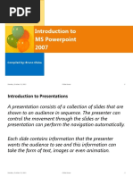 Introduction To Ms Powerpoint 2007