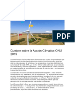 Cumbre Sobre La Acción Climática ONU 2019