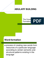 Lecture 1 - The Concept of Word Formation