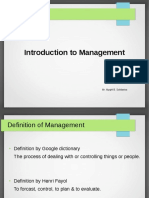 Intro To Management