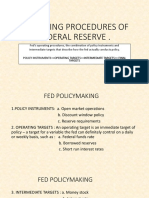 Operating Procedures of Federal Reserve