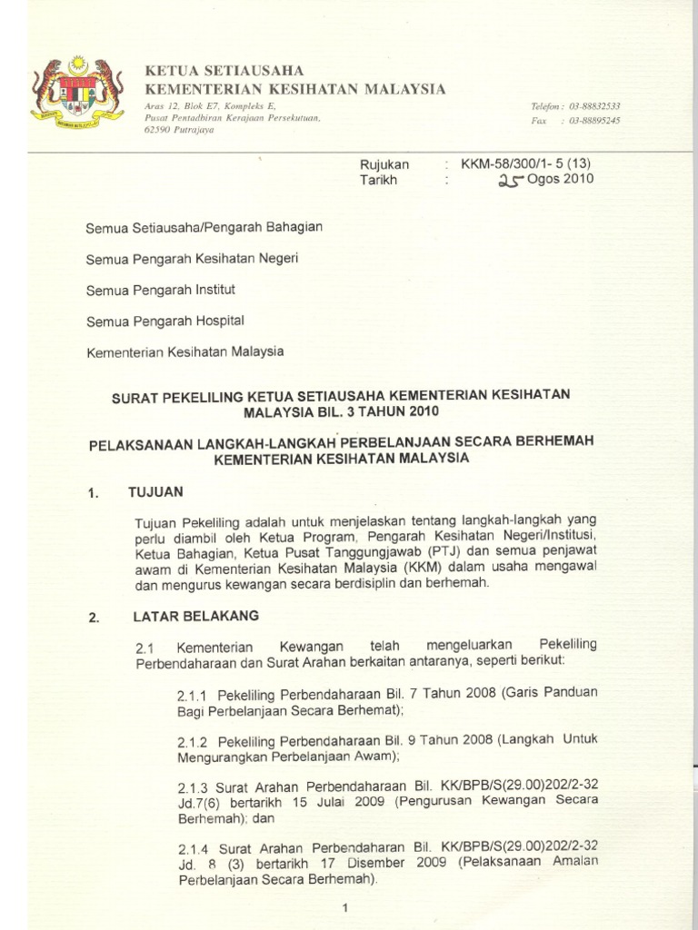 Surat Pekeliling KSU-Perbelanjaan Berhemah  PDF