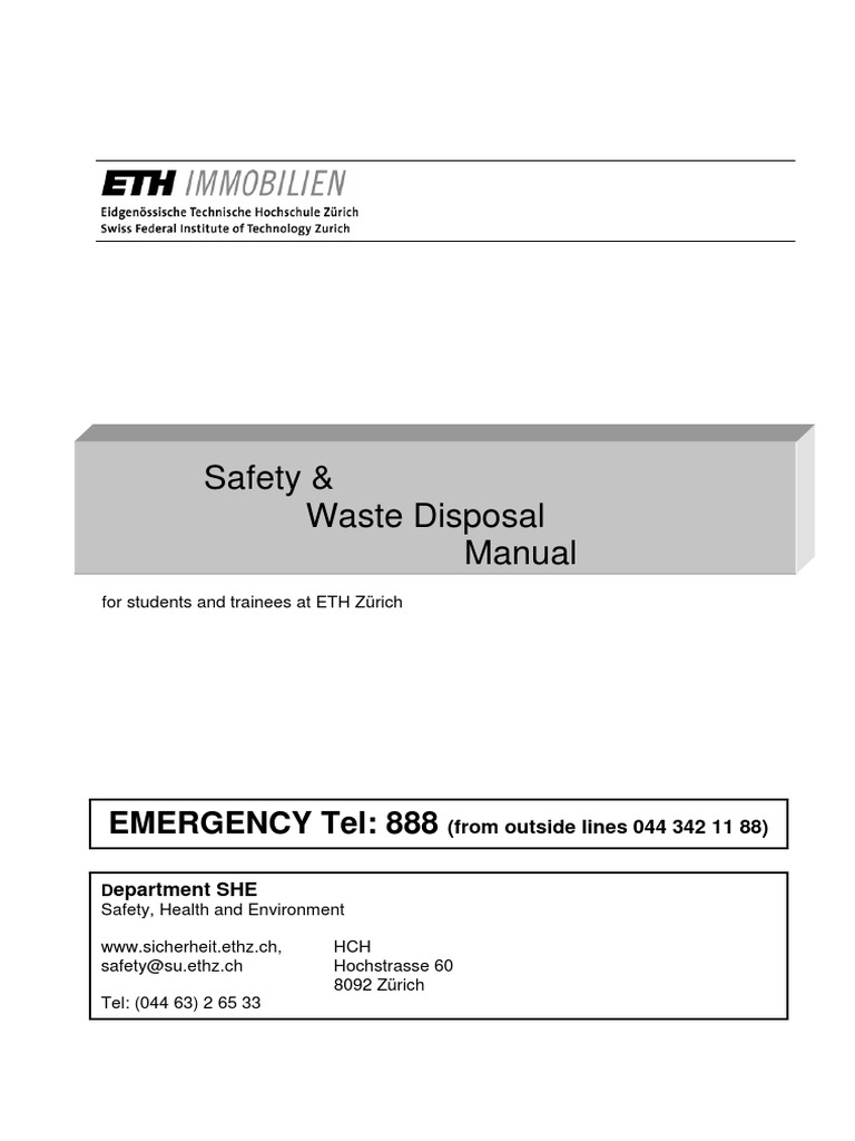ETH Zurich Safety Manual en PDF Breathing Cardiopulmonary