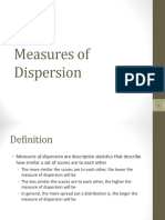 MEASURES OF Dispersion