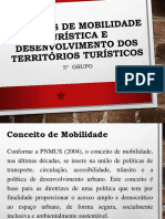 Modelos de Mobilidade Turística e Desenvolvimento Dos Territórios