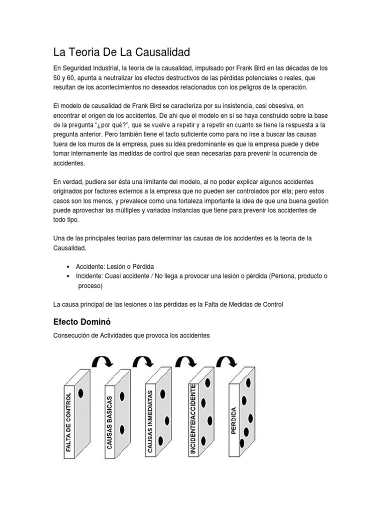 La Teoria de La Causalidad | PDF | Causalidad | Teoría