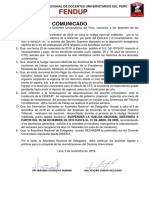 Comunicado para Secretarios Fendup