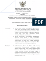 Perbup No 17 2018 TTG Perubahana Tas Perbup No 54 THN 2016 TTG Kedudukan Susunan Organisasi Tugas Dan Fungsi Serta Tata Kerja Sekretariat Daerah Kab Mojokerto