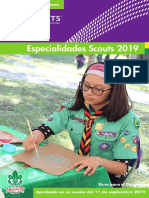 Especialidades Scouts 2019