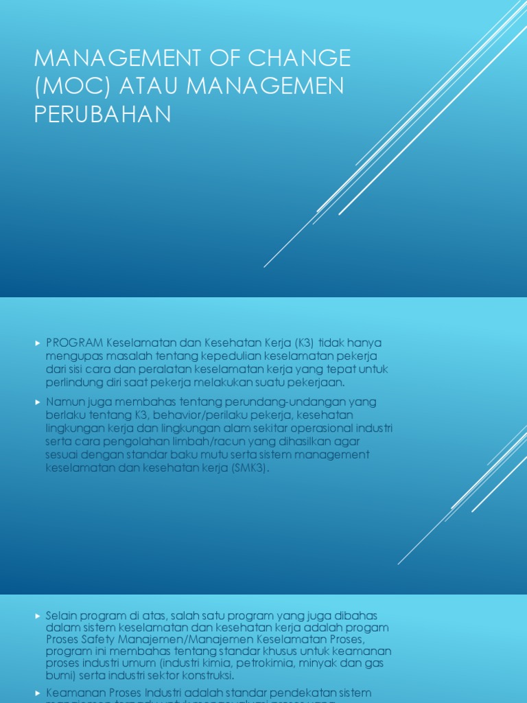Management of Change (MOC) Atau Managemen | PDF