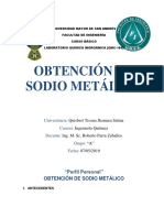 Sodio Metalico PERFIL