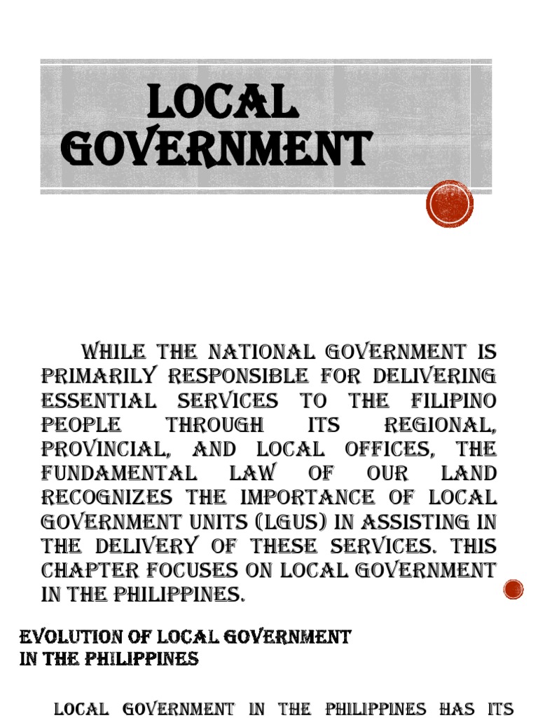 Understanding Local Government in the Philippines | PDF | Local ...