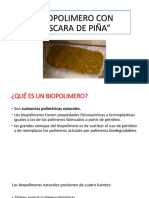 Biopolímero de cascara de piña