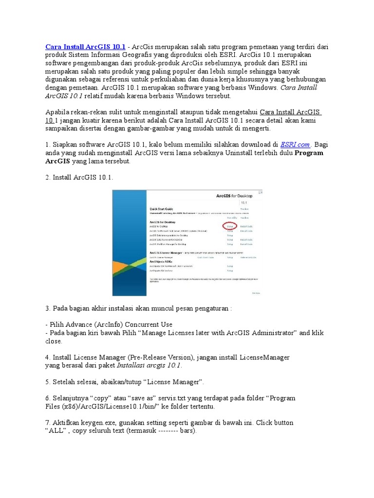 Cara install arcgis 10 pdf