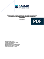 Determinación de Los Riesgos A Los Que Están Expuestos Los Operadores de Gasolineras de La Zona Metropolitana de Guadalajara, Jalisco.