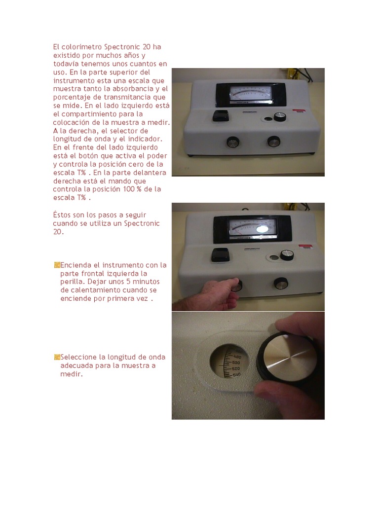 Spectronic 20 | PDF | Ciencias fisicas | Física Aplicada e ...