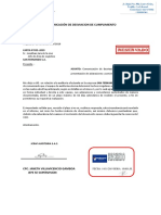 Comunicación de Desviacion de Cumplimiento