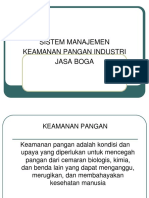 B. Keamanan Pangan Industri Jasa Boga