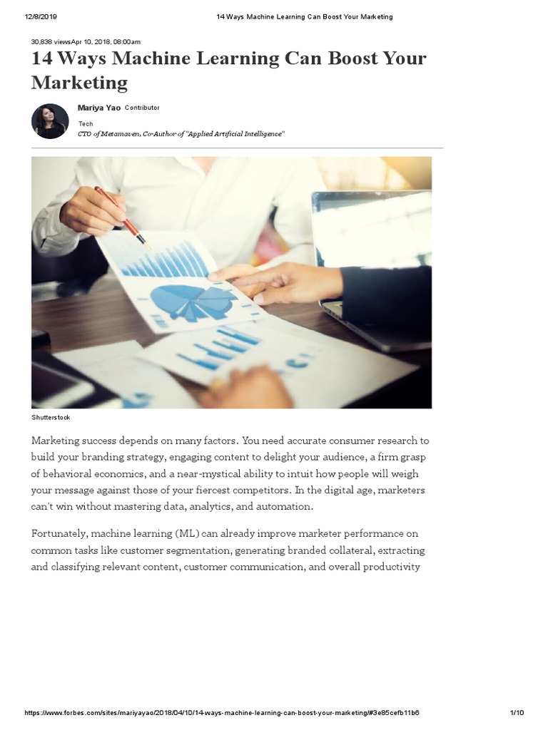 Machine Learning Strategies for Marketers | PDF | Artificial ...