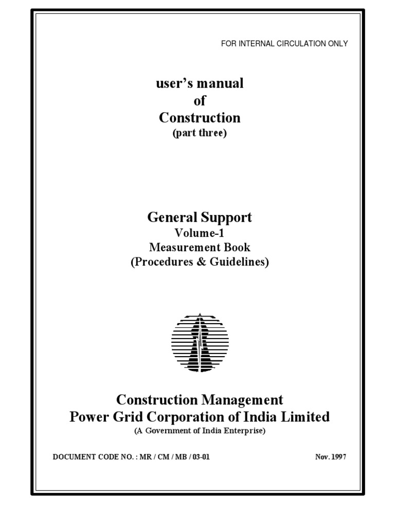 Power Grid Construction Manual Volume-1 | PDF