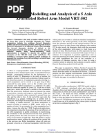 Design and Analysis of 3 DoF Robotic Arm | PDF | Kinematics | Robotics