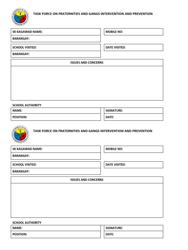 SK Kagawad Assignment Form | PDF